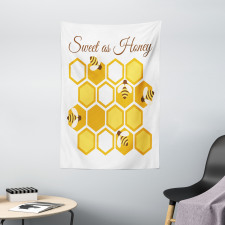 Cursive Wording Beehive Tapestry