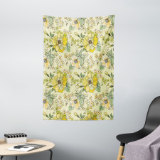 Watercolor  Leaves Blossom Tapestry