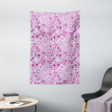 Curlicue Plum Tones Art Tapestry