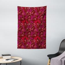 Rhythmic Drop Shaped Motifs Tapestry