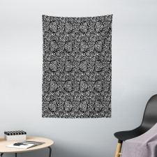 Monochrome Triskelion Art Tapestry