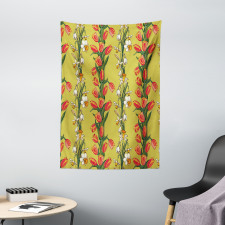 Tulips and Daffodils Pattern Tapestry