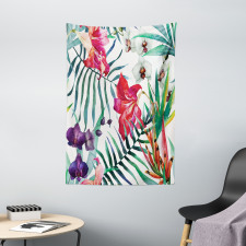 Tropical Orchids Tapestry