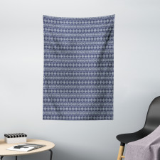 Vertical Aztec Motifs Tapestry