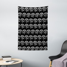 Marine Animals and Umbrellas Tapestry