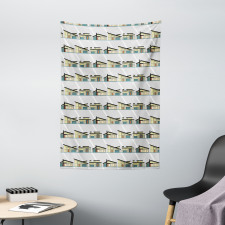 Geometric Modern Architecture Tapestry