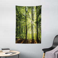 Sunny Forest Springtime Tapestry