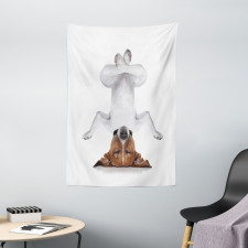 Dog Upside down Relax Tapestry