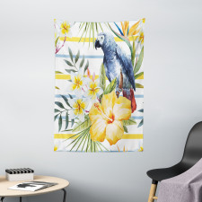 Tropic Exotic Parrots Tapestry