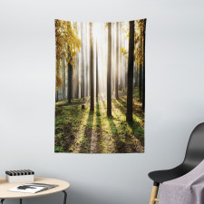 Forest Leaves at Sunrise Tapestry