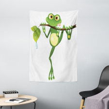 Frog on Branch Jungle Tapestry