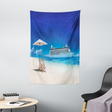 Beach Cruise Boat Trip Tapestry