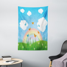 Meadow Butterfly Rainbow Tapestry