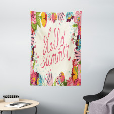 Hello Summer Garden Art Tapestry