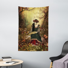 Lady with Book Tapestry