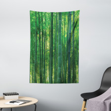 Green Wild Exotic Bamboo Tapestry