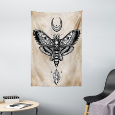 Hawk Moth Skull Magic Tapestry