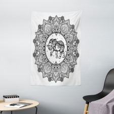 Digital Paisley Mandala Tapestry