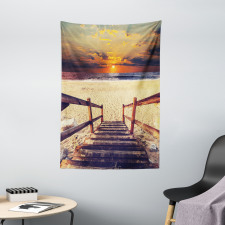 Romantic Sunset Skyline Tapestry