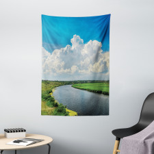 Clouds River Meadows Tapestry