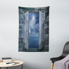 Thunder Bolt at Night Tapestry