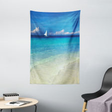 Exotic Seashore View Tapestry