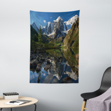 Pastoral Snowy Alps Tapestry