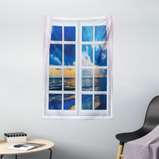 Sunset Sea Scenery Tapestry