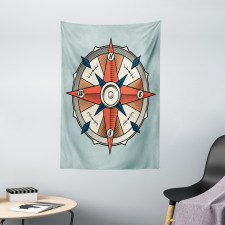 Cruise Compass Grunge Tapestry