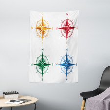 Colorful Compasses Tapestry