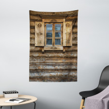 Wooden Cottage Shutter Tapestry