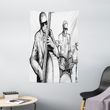 Jazz Band Musicians Tapestry
