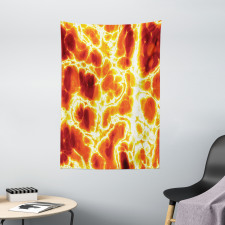 Hot Burning Lava Fire Tapestry
