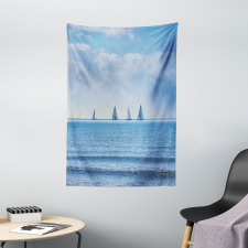 Sailing Boat on Ocean Tapestry