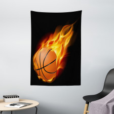 Basketball Fire Shoot Tapestry