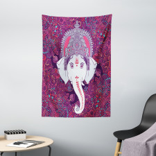 Elephant Mandala Art Tapestry