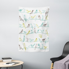 Birds Sitting on Wires Tapestry