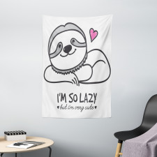 Cartoon Funny Words Tapestry