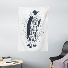 Penguin and Words Tapestry