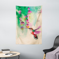Colibri and Flowers Tapestry
