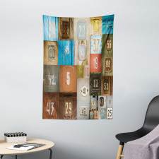 Nostalgic Door Numbers Tapestry