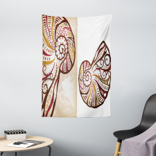 Seashells Abstract Boho Tapestry