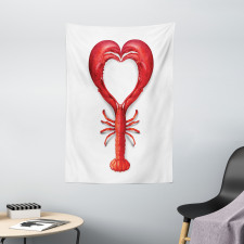 Seafood Lobster Heart Tapestry