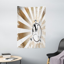 Retro Baseball Pop Art Tapestry