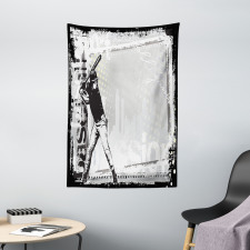 Baseball Sketch Art Tapestry