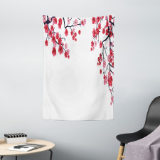 Sakura Branch Petal Tapestry