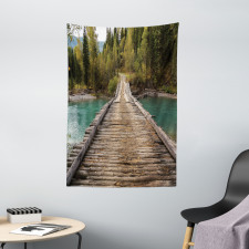 River Pine Tree Forest Tapestry