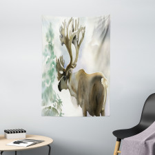 Winter Forest Paint Style Tapestry