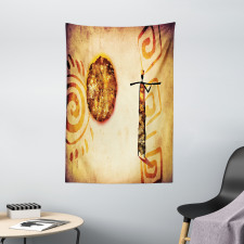 Brown Tribe Art Tapestry