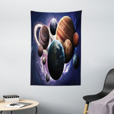Milky Way Planets Space Tapestry